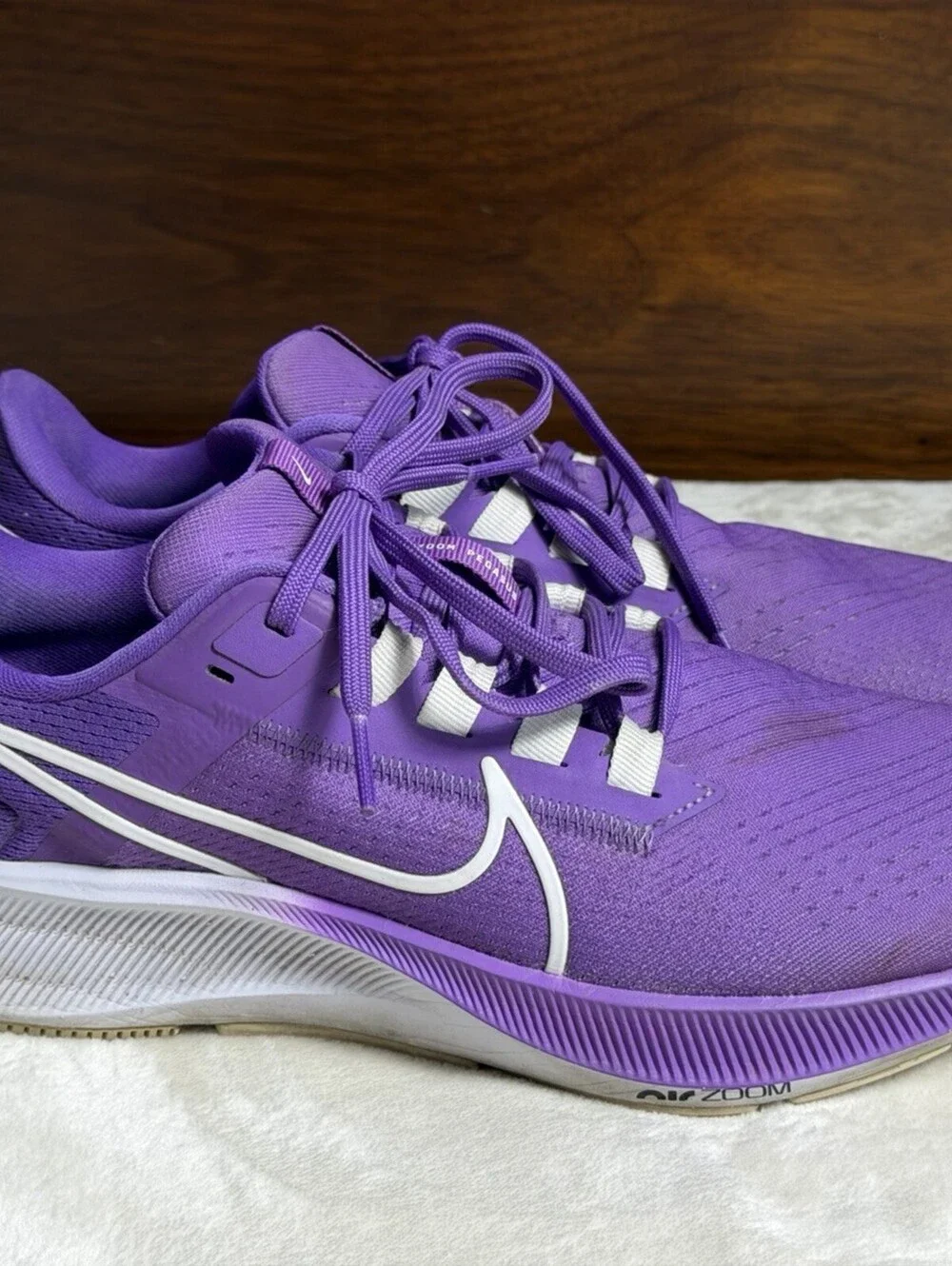 Nike Air Zoom Pegasus 38 Shield Womens 9 Purple Running Shoes Waterproof